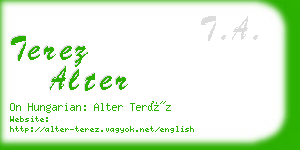 terez alter business card